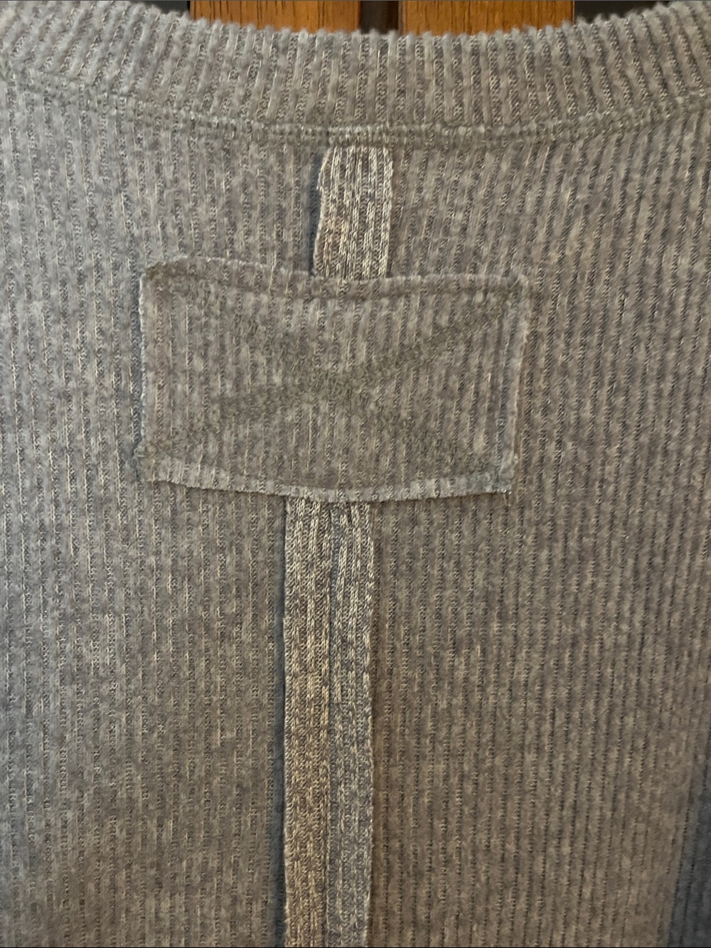 ZENANA Soft Heather Grey Ribbed Sweater w/Dropped Shoulders & Crew Neckline - Picture 9 of 13